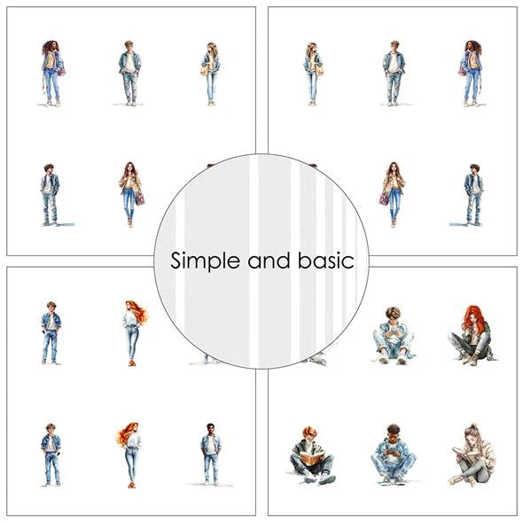 Simple and Basic - Young People - Paper Pack    6 x 6"