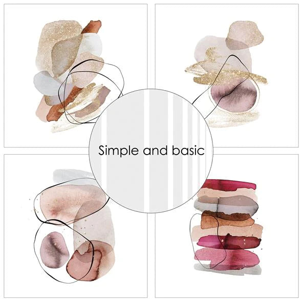 Simple and Basic - Organic Shape - Paper Pack    12 x 12"