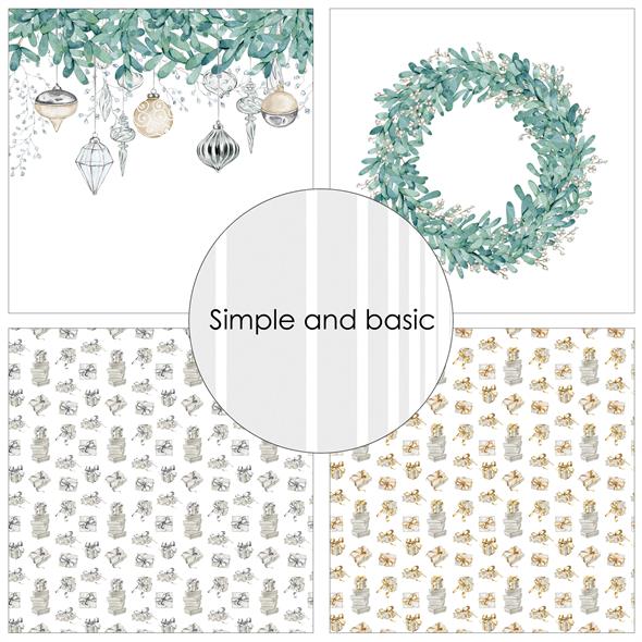Simple and Basic - Elegant Christmas - Paper Pack    12 x 12"