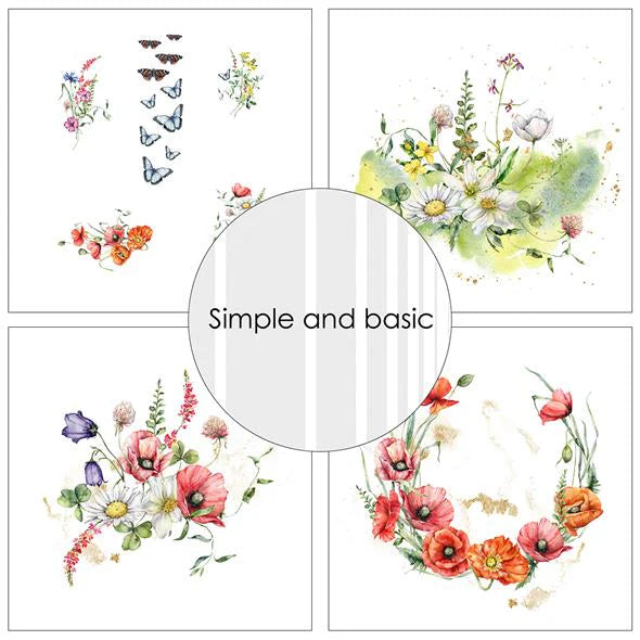 Simple and Basic - Summer Meadow - Paper Pack    12 x 12"