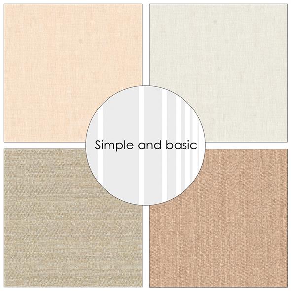 Simple and Basic - Soft and natural textures - Paper Pack    12 x 12"