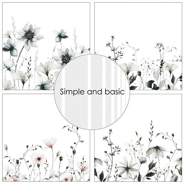 Simple and Basic - Grey Tranquility - Paper Pack    12 x 12"