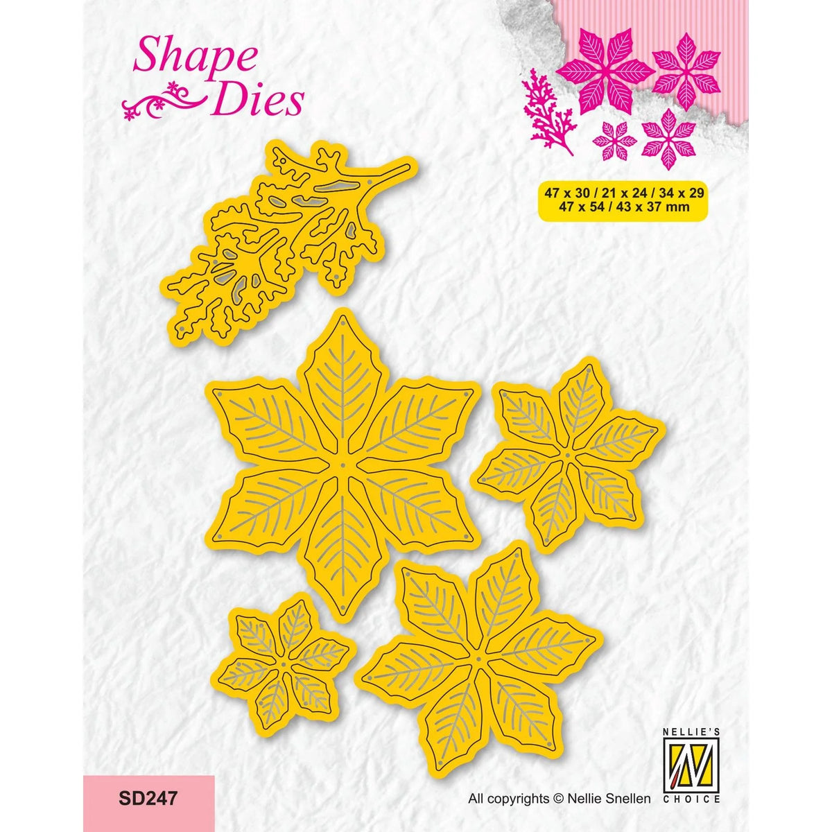 Nellie Snellen - Shape Dies - Christmas Star Poinsettia