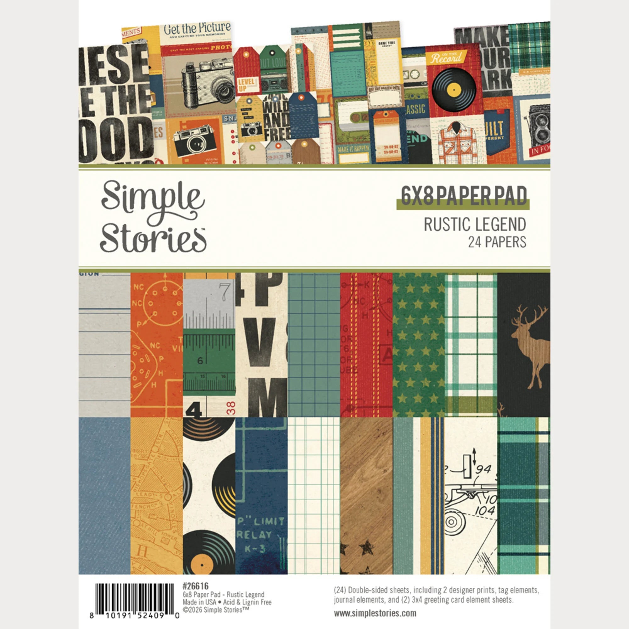 Simple Stories - Rustic Legend - 6 x 8" Pad