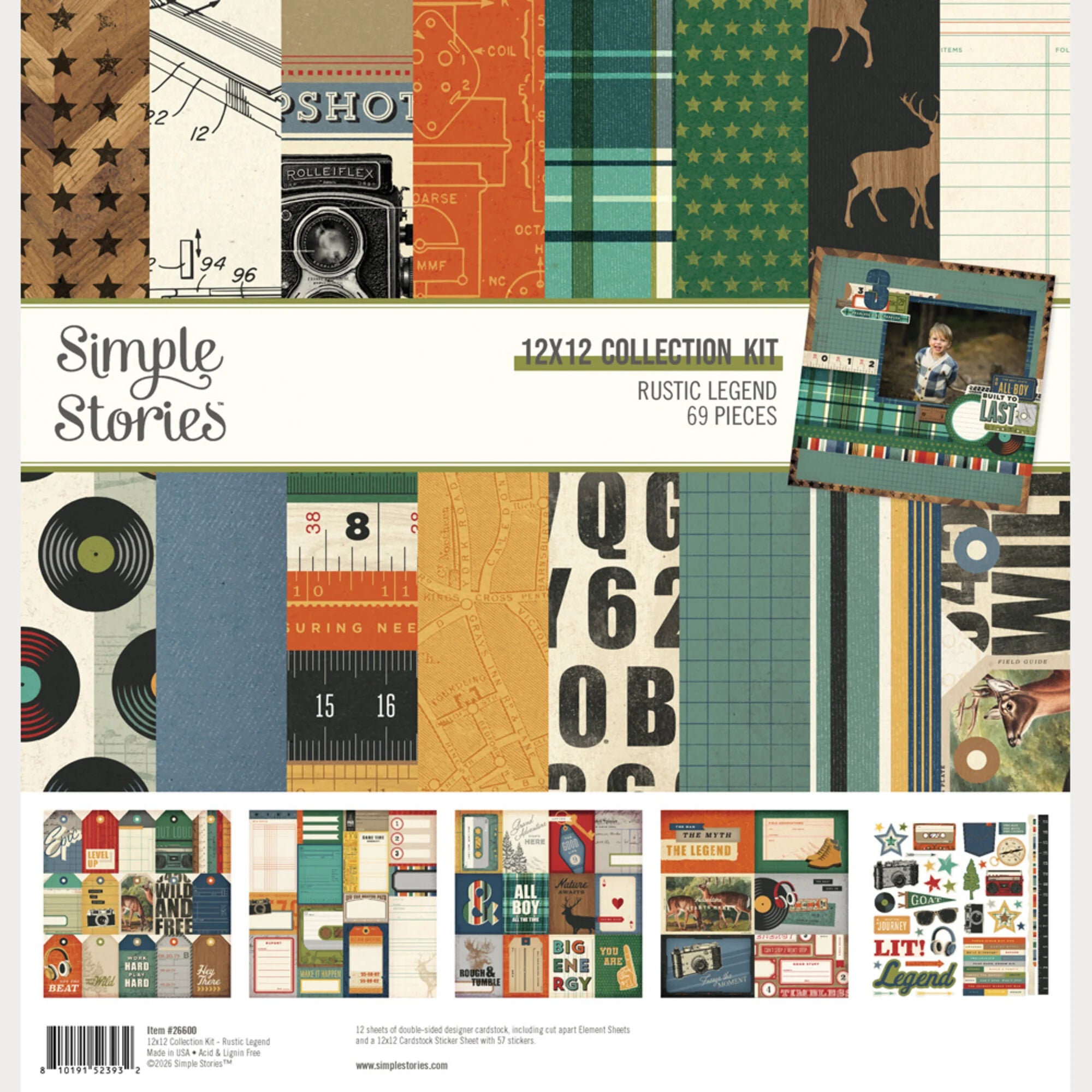 Simple Stories - Rustic Legend - Collection Kit   12 x 12"