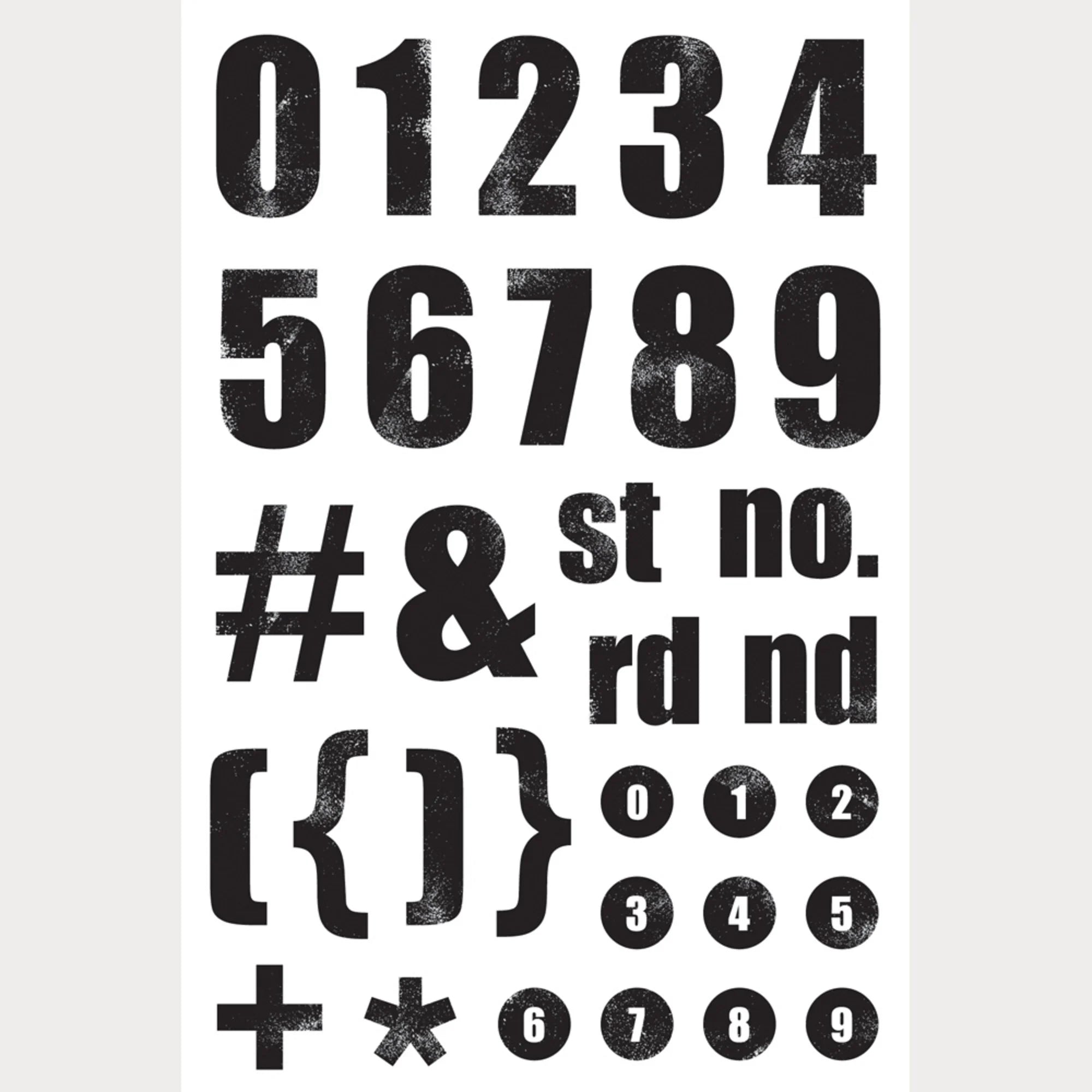 Simple Stories - Rustic Legend - Clear Stamps - Numbers