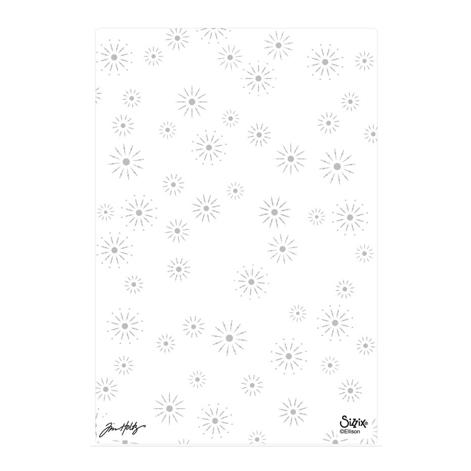 Sizzix - Tim Holtz - 2D Texture Fades w/ A5 Embossing Folder Vault - Sparkle Stars Large