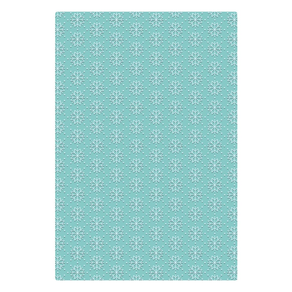 Sizzix - Tim Holtz - 2D Texture Fades w/ A5 Embossing Folder Vault - Snowflakes 3 Large