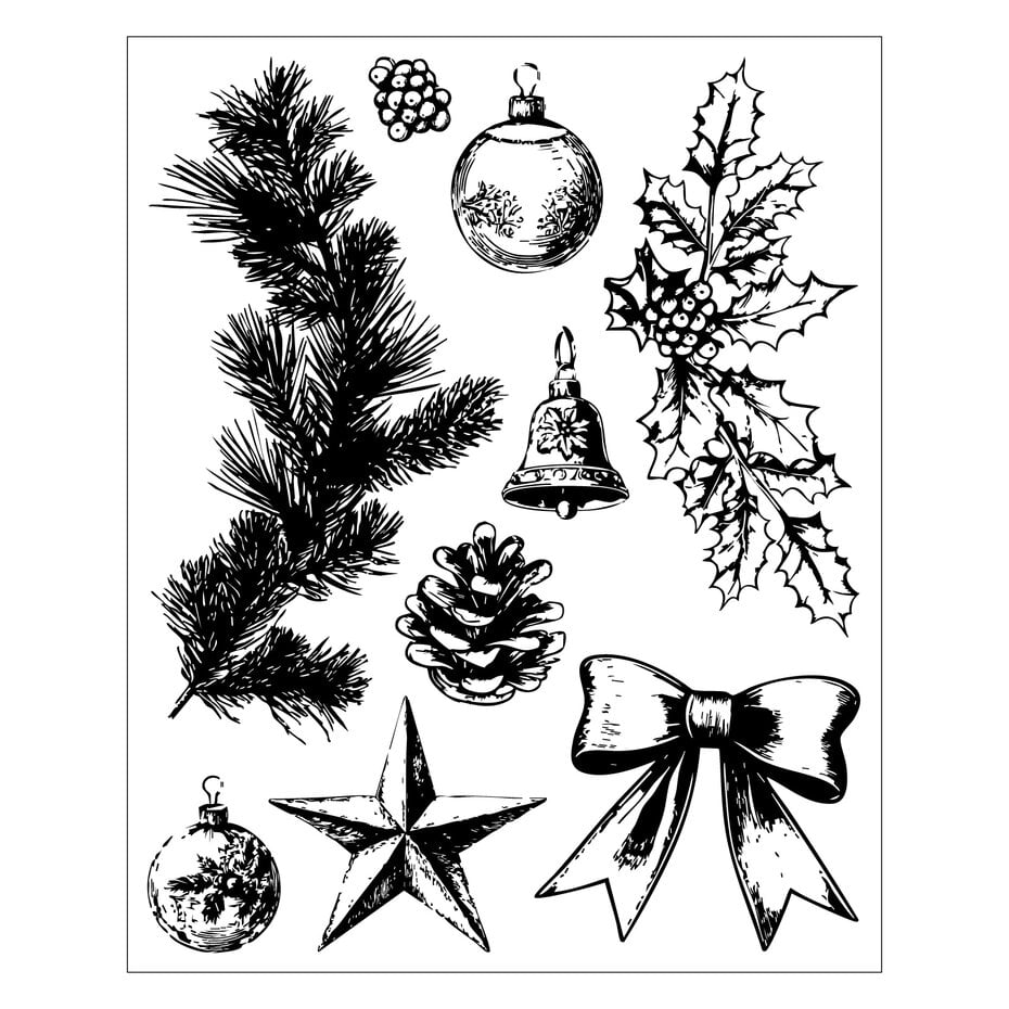 Sizzix - 49 & Market - Clear Stamps Set w/Framelit Dies Build a Wreath