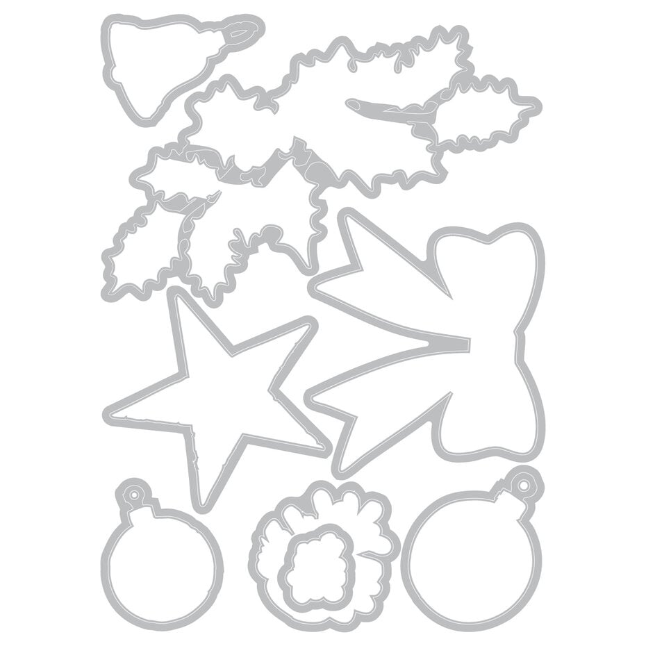 Sizzix - 49 & Market - Clear Stamps Set w/Framelit Dies Build a Wreath