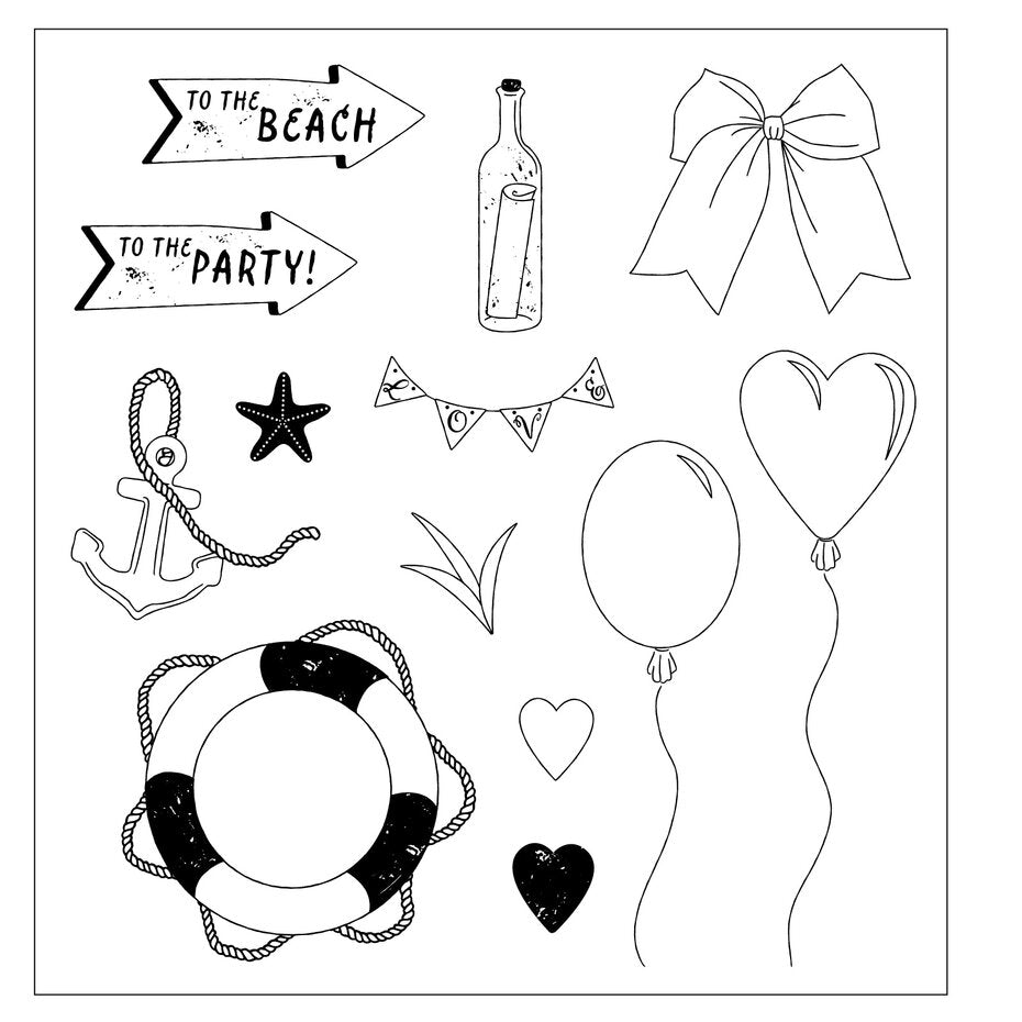Sizzix - 49 & Market - Clear Stamps Set w/Framelit Dies Sweet Drop