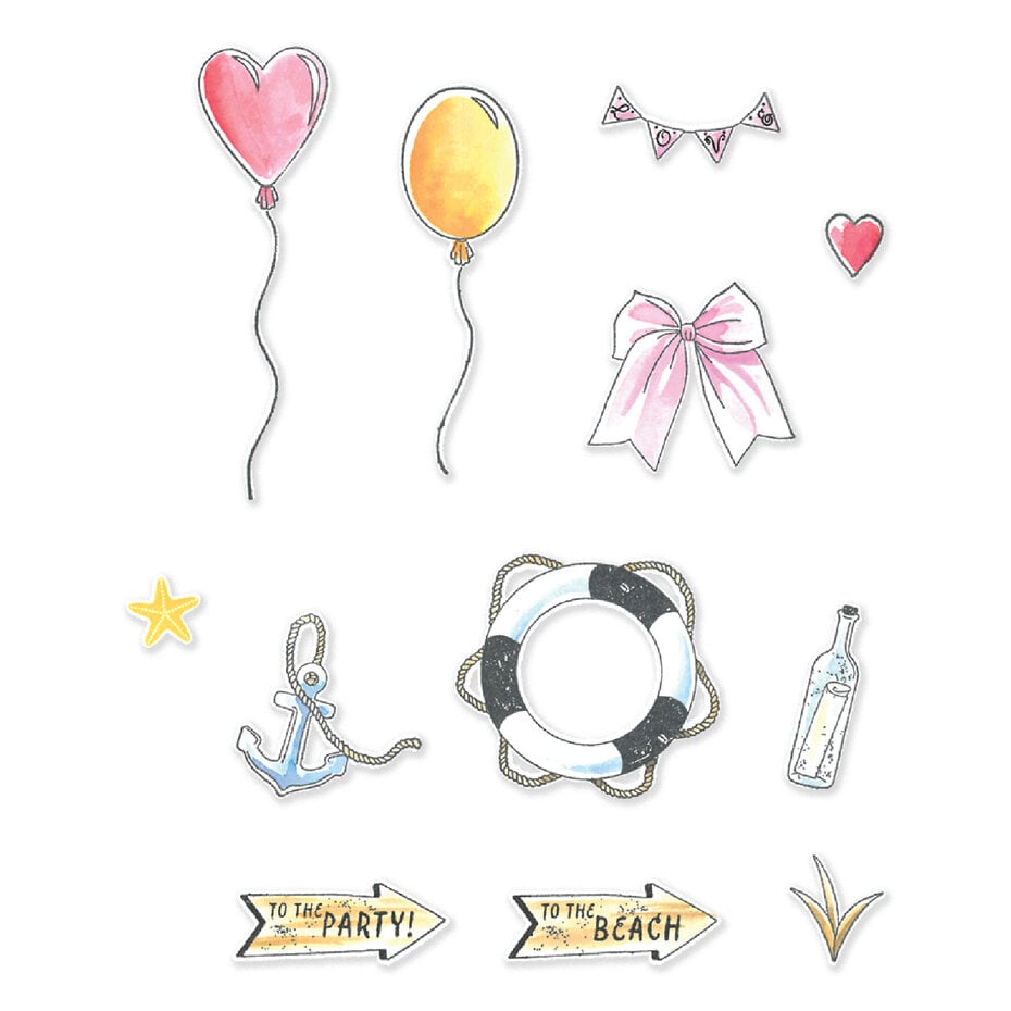 Sizzix - 49 & Market - Clear Stamps Set w/Framelit Dies Sweet Drop