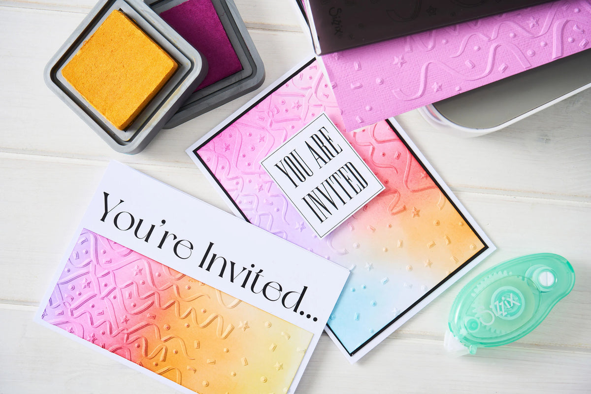Sizzix - Multi-Level Textured Impressions Embossing Folder - Party Time by Eileen Hull