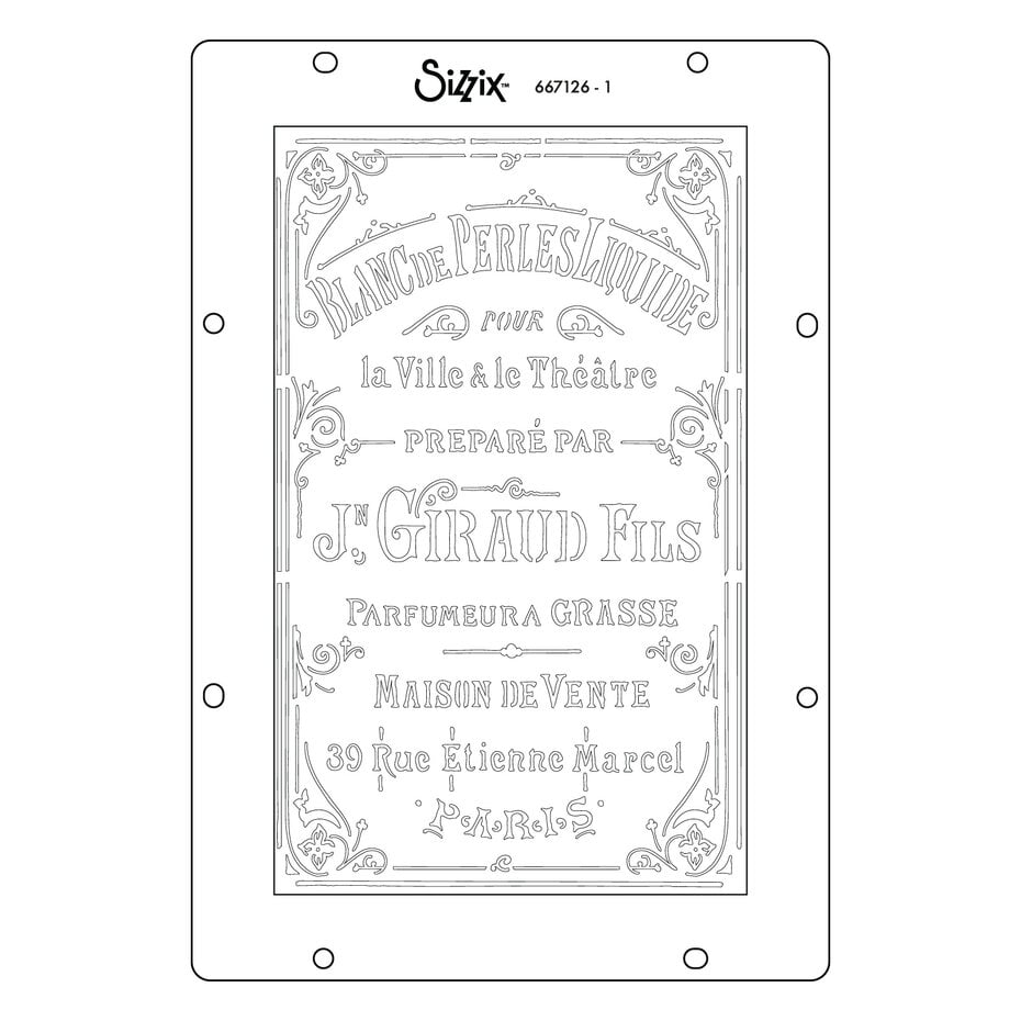 Sizzix - 49 & Market - Clear stamps w/Stencils Birds and Biscuits by Willow Wolfe