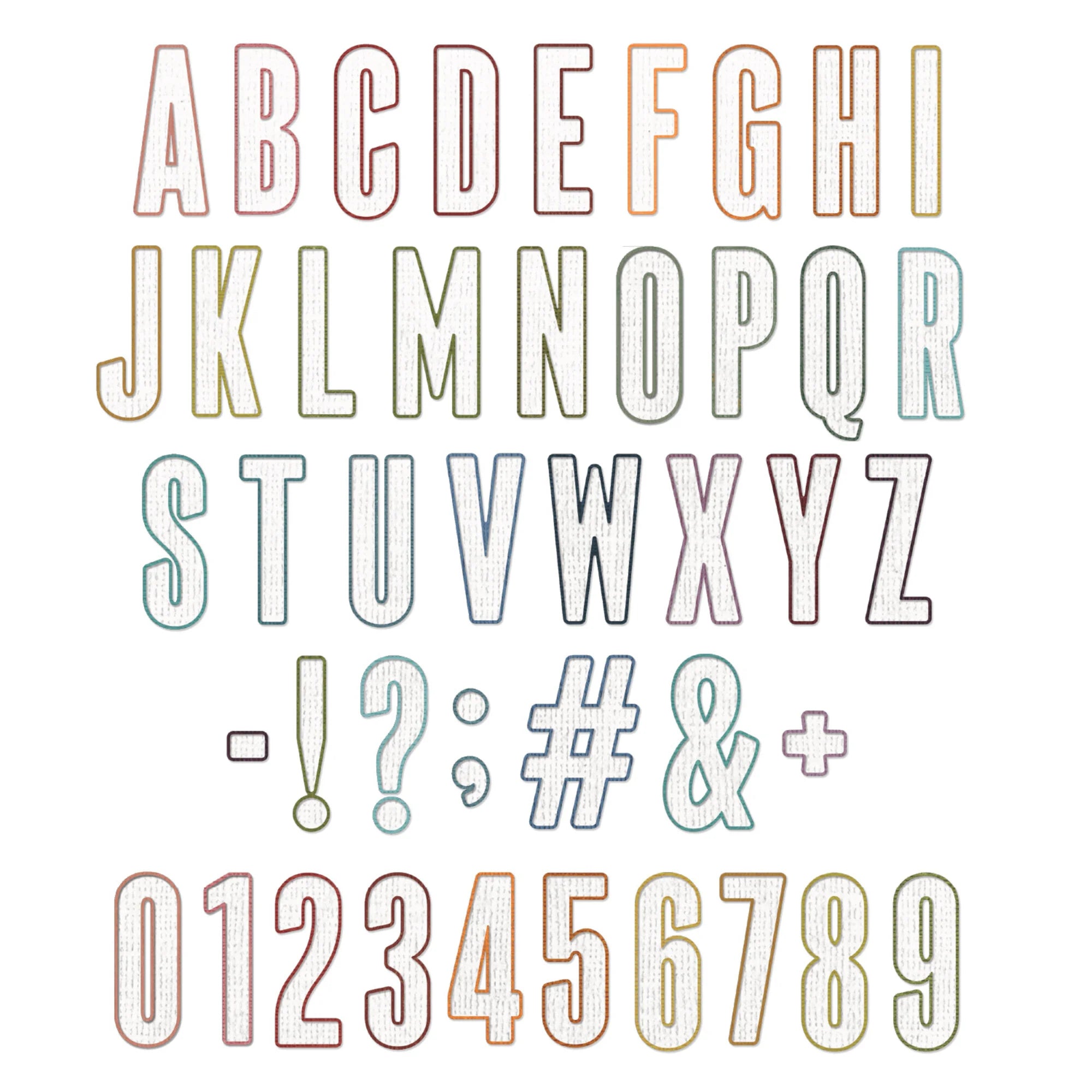 Sizzix - Tim Holtz - Thinlits Dies - Alphanumeric Bulletin