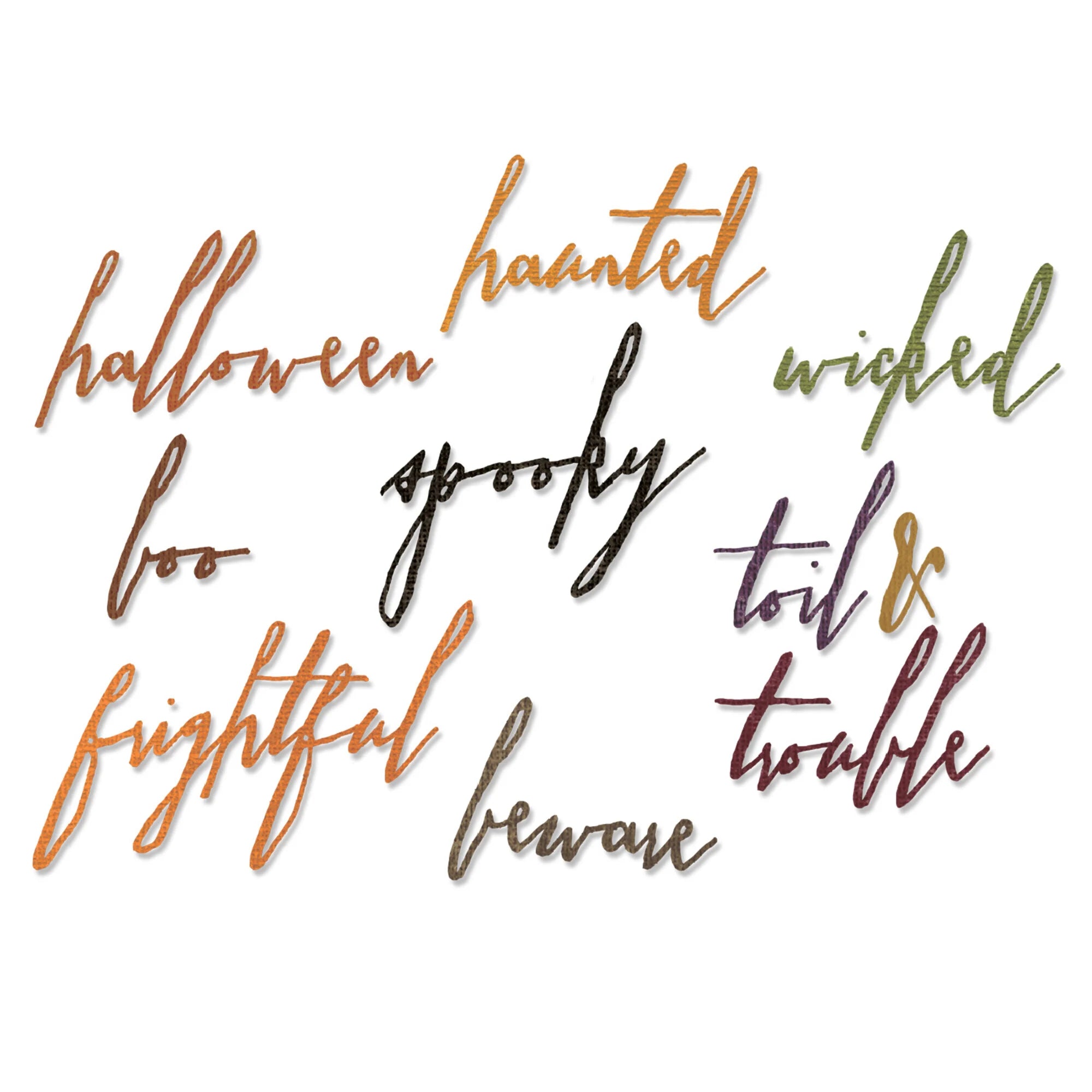 Sizzix - Tim Holtz - Thinlits Dies - Classic Halloween Handwriting