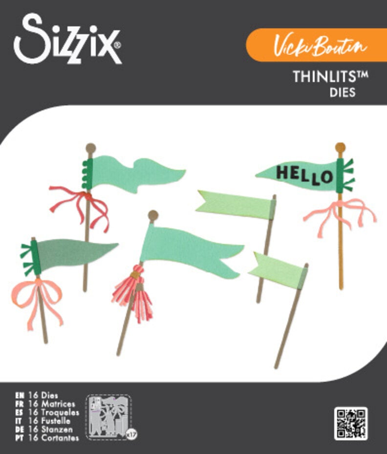 Sizzix - Thinlits Dies - Vicky Boutin - Layering Pennant Flags
