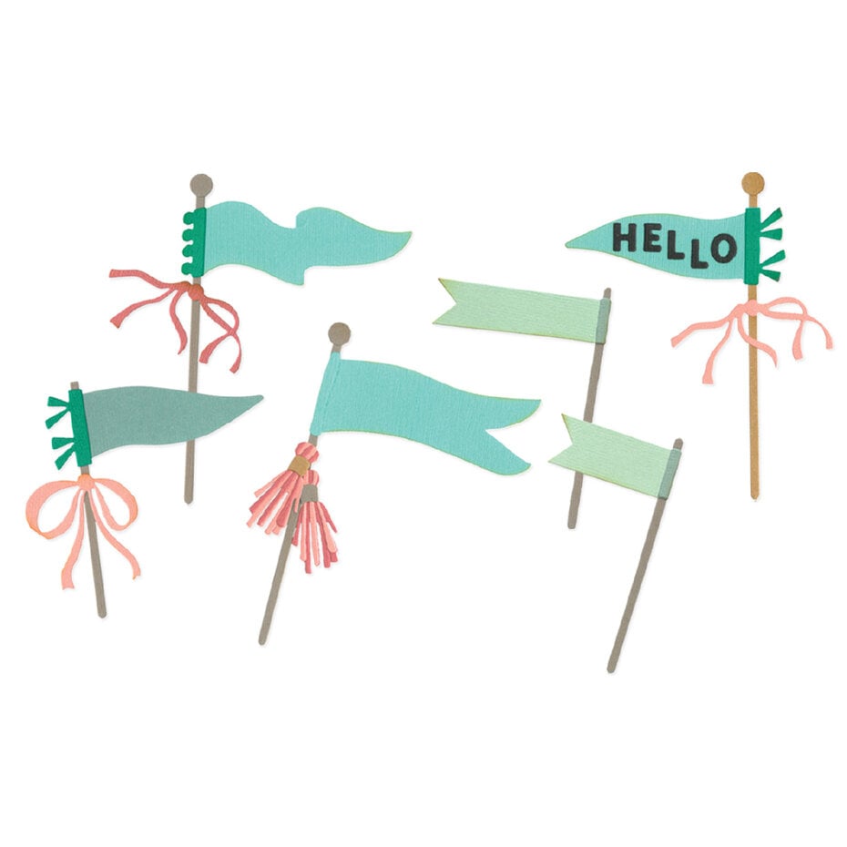 Sizzix - Thinlits Dies - Vicky Boutin - Layering Pennant Flags
