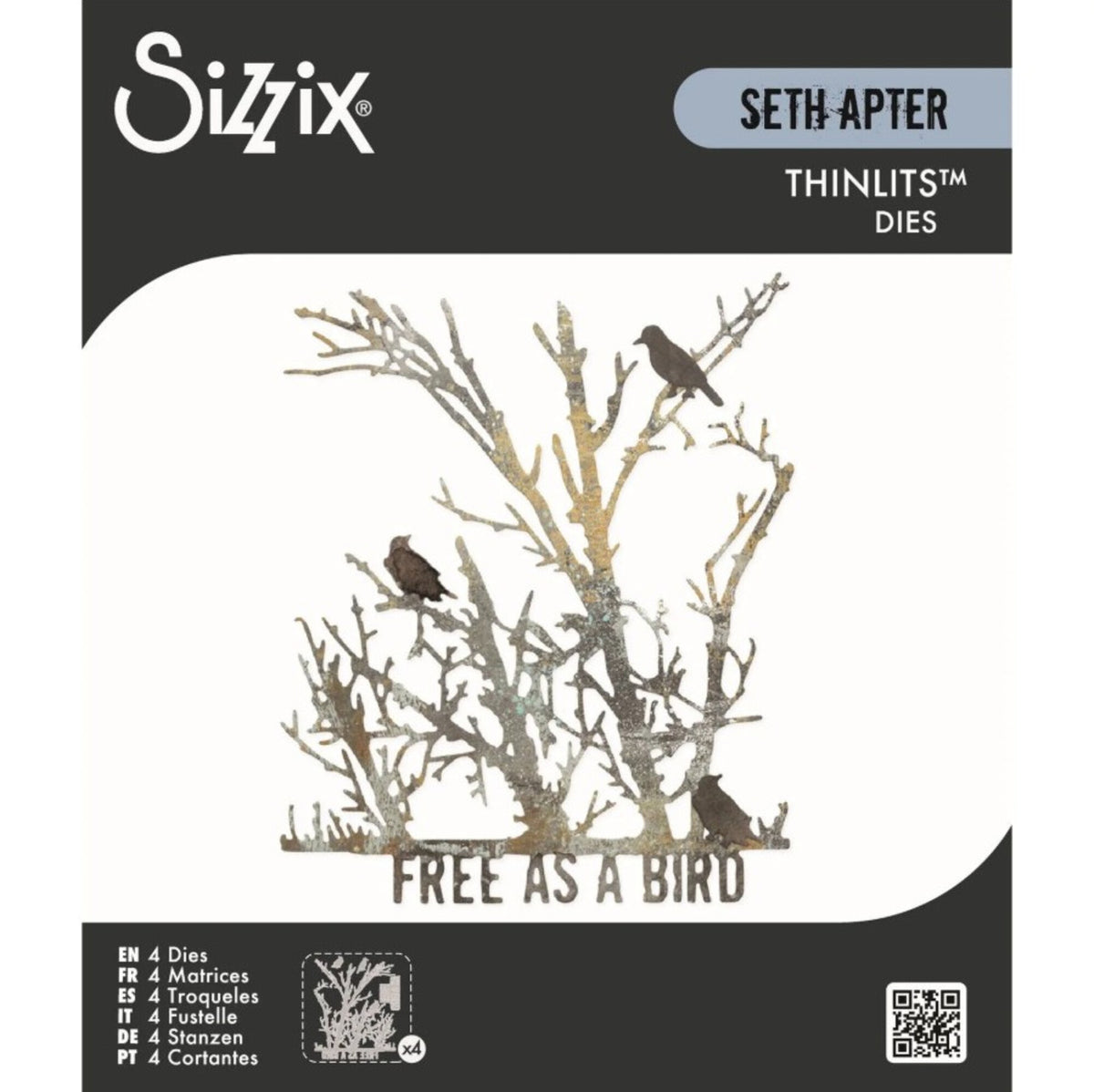 Sizzix - Seth Apter - Thinlits Die Set - Free Bird (4pcs)