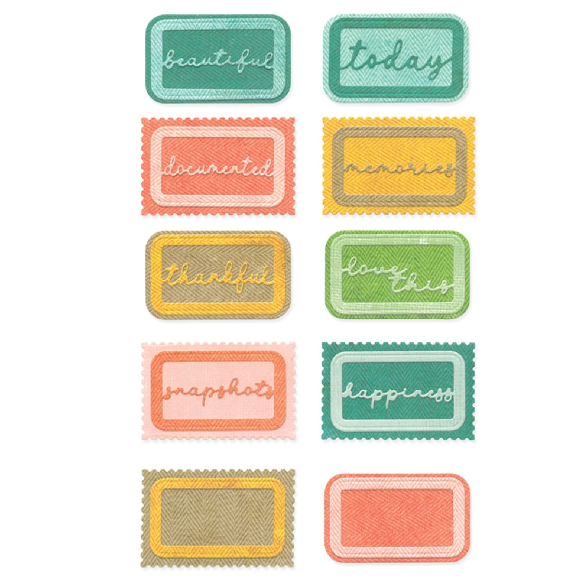 Sizzix/ 49 and Market - Snap & Swap - Thinlits Dies - Postage Label