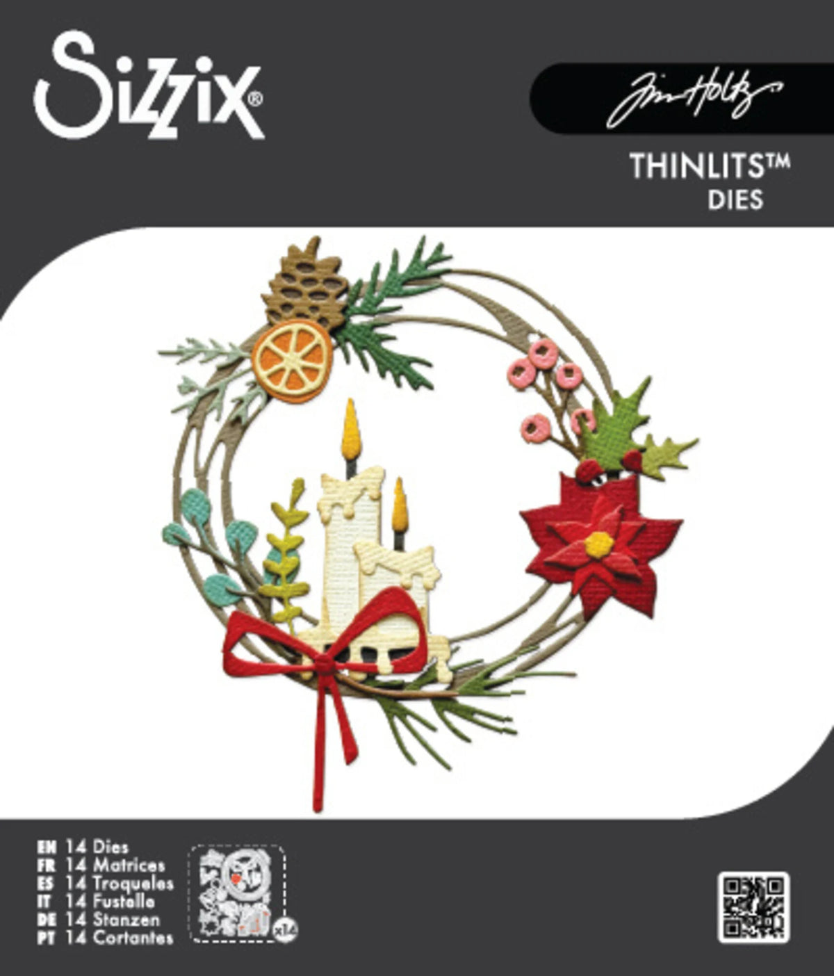 Sizzix - Tim Holtz - Thinlits Dies - Classic 2026 - Festive Wreath