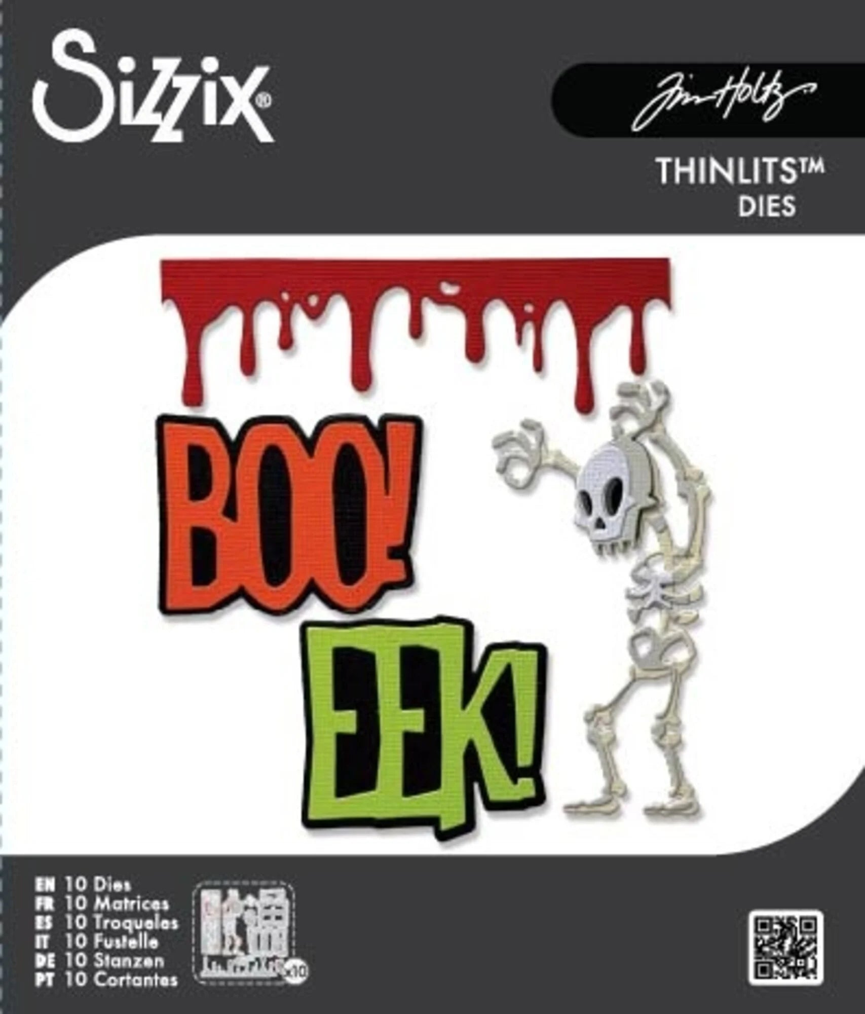 Sizzix - Tim Holtz - Thinlits Dies - Vault Frights + Bones