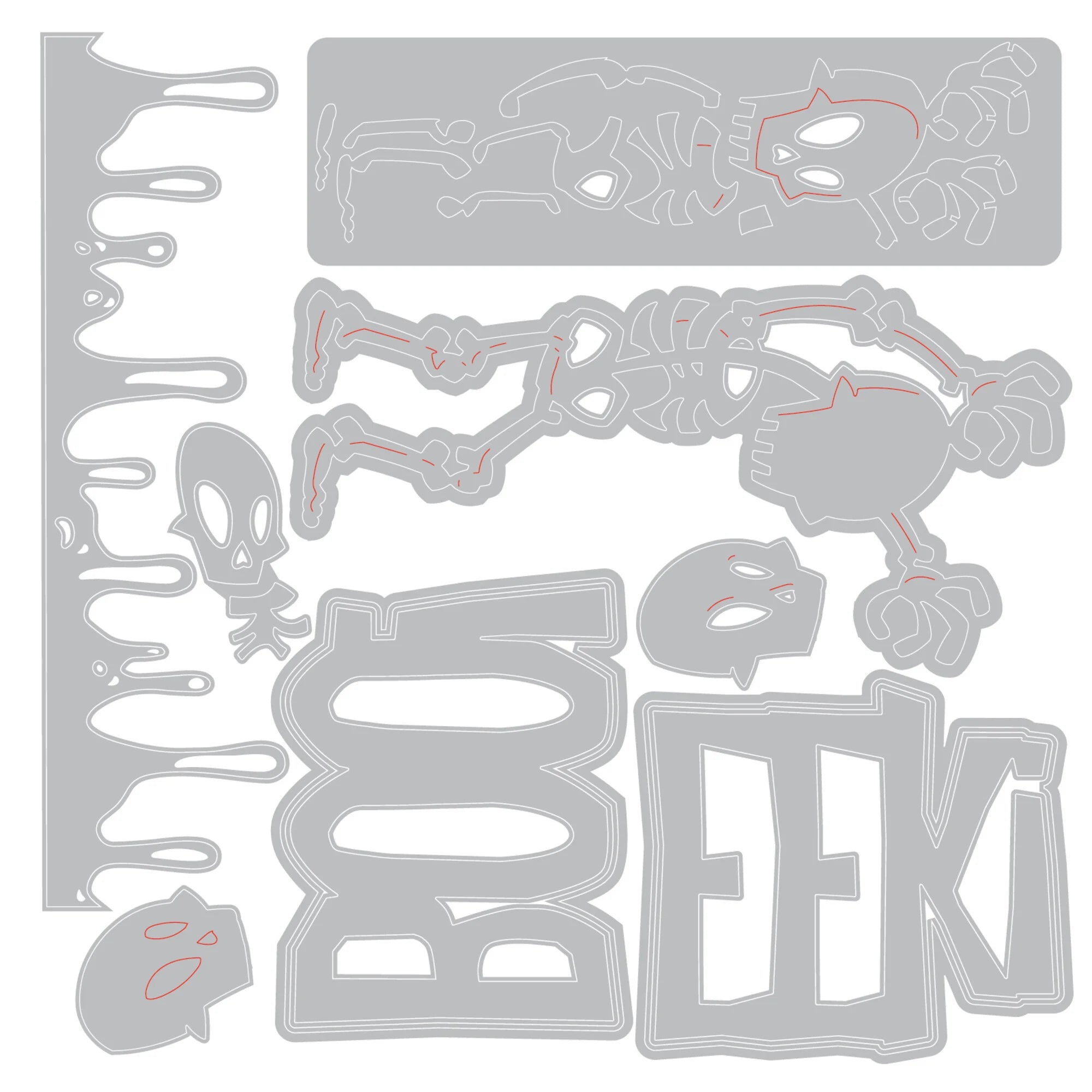 Sizzix - Tim Holtz - Thinlits Dies - Vault Frights + Bones