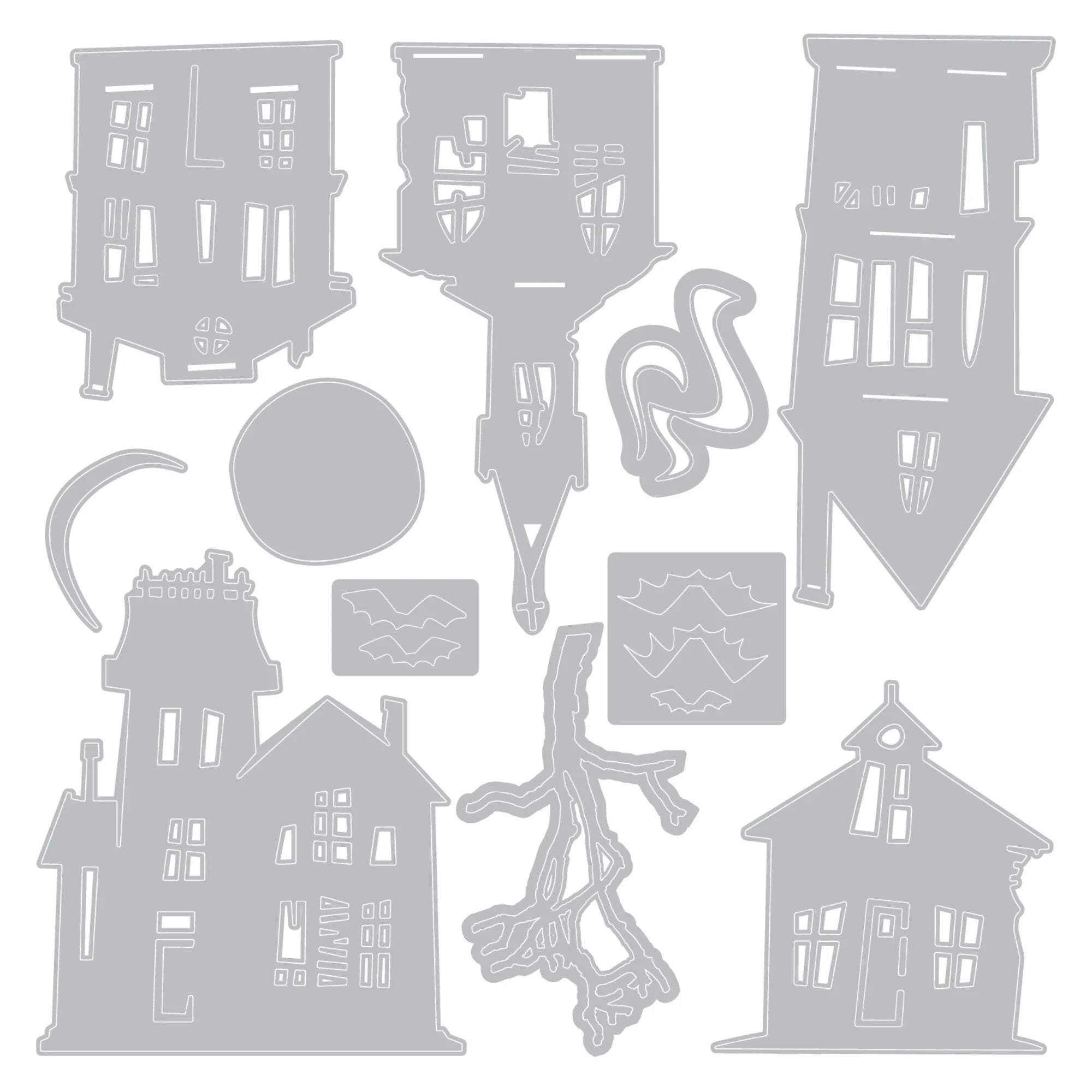 Sizzix - Tim Holtz - Thinlits Dies - Vault Ghost Town