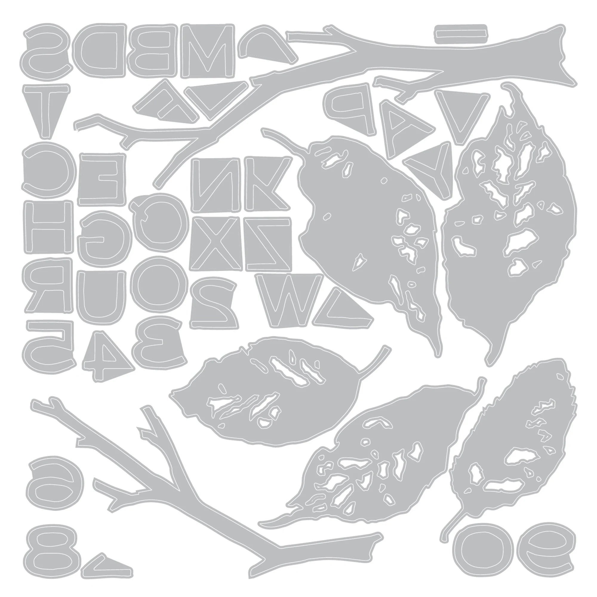 Sizzix - Tim Holtz - Thinlits Dies - Vault Leaves + Sticks
