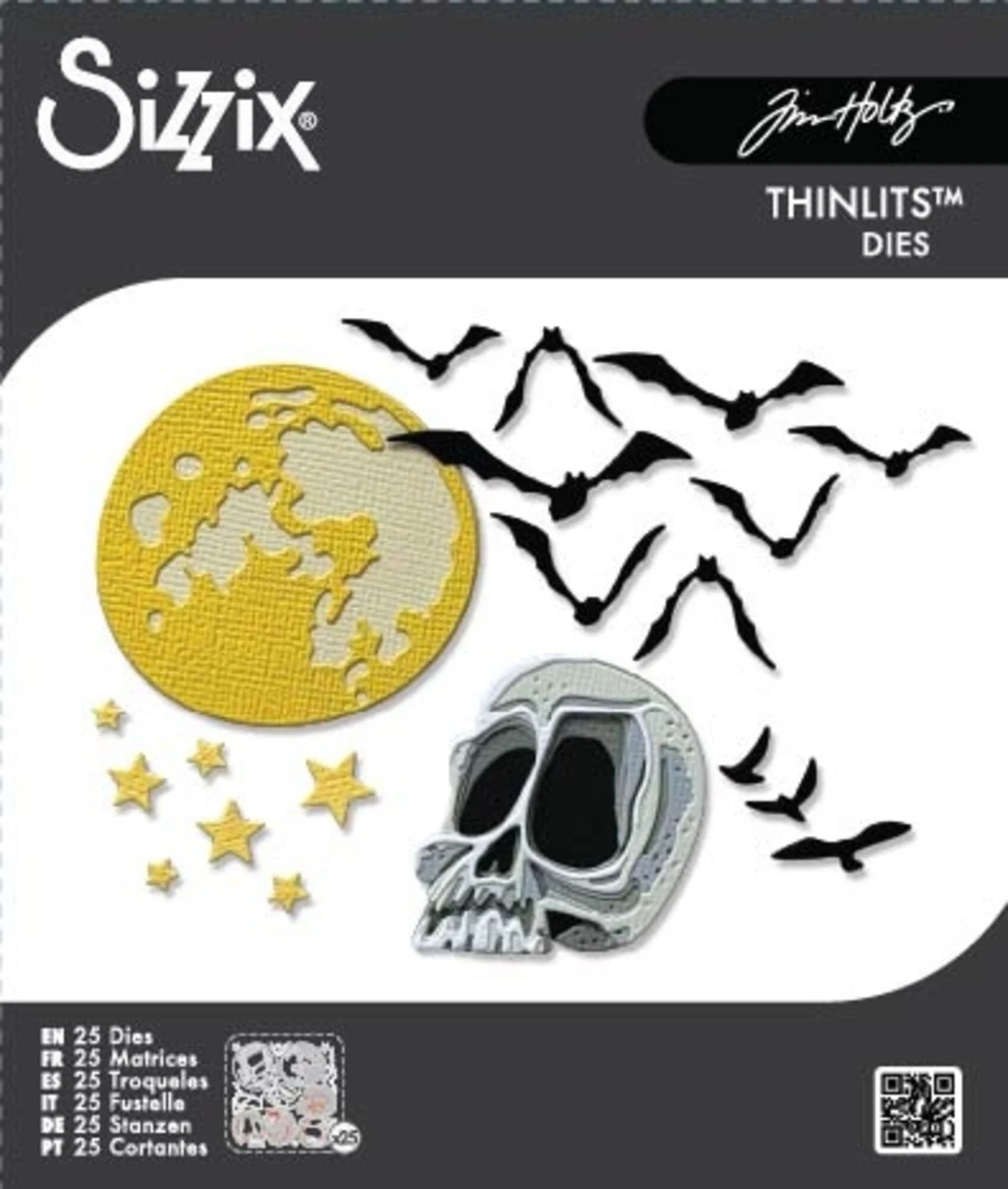 Sizzix - Tim Holtz - Thinlits Dies - Vault Moonlight Scare