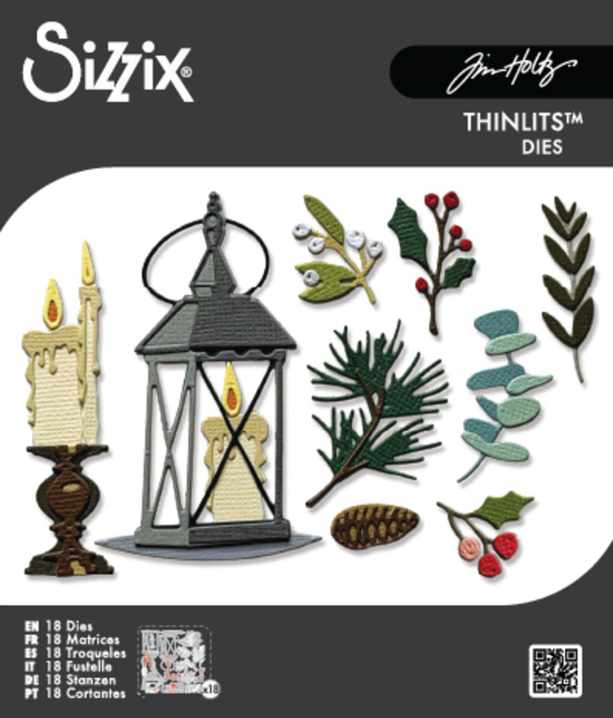 Sizzix - Tim Holtz  - Thinlits - Vault Winter Candlelight