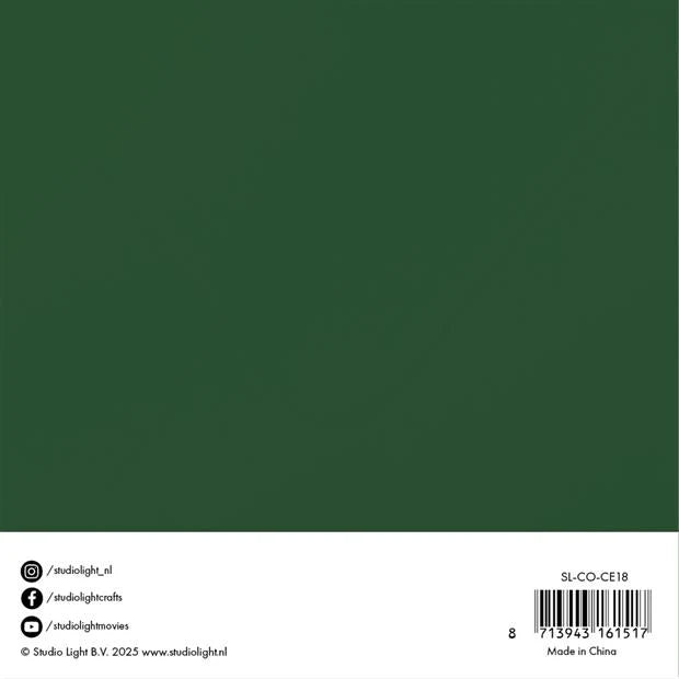Studiolight  - Kort & Konvolutt - 6x6" Christmas Green