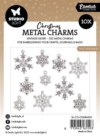 Studiolight - Metal Charms - Vintage silver - Snowflakes