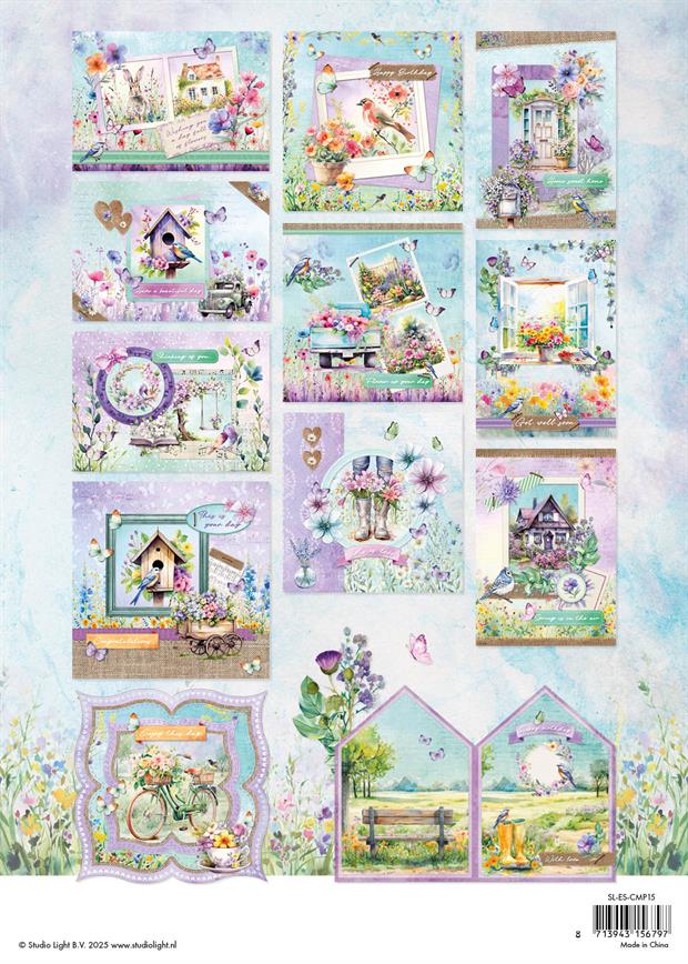 Studio Light Paper Pad - Cardmaking Paper Pad - Spring Serenade - A4