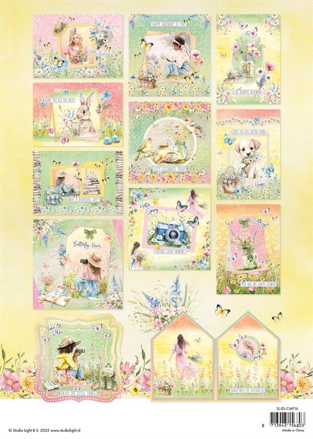 Studio Light Paper Pad - Cardmaking Paper Pad - Blooming Spring - A4