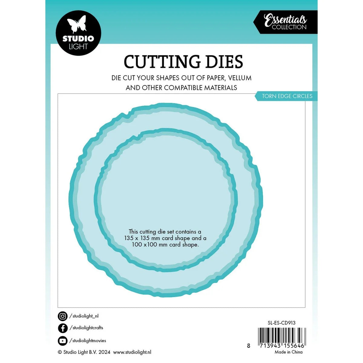 Studiolight - Dies - Essentials - Torn Edge Circles