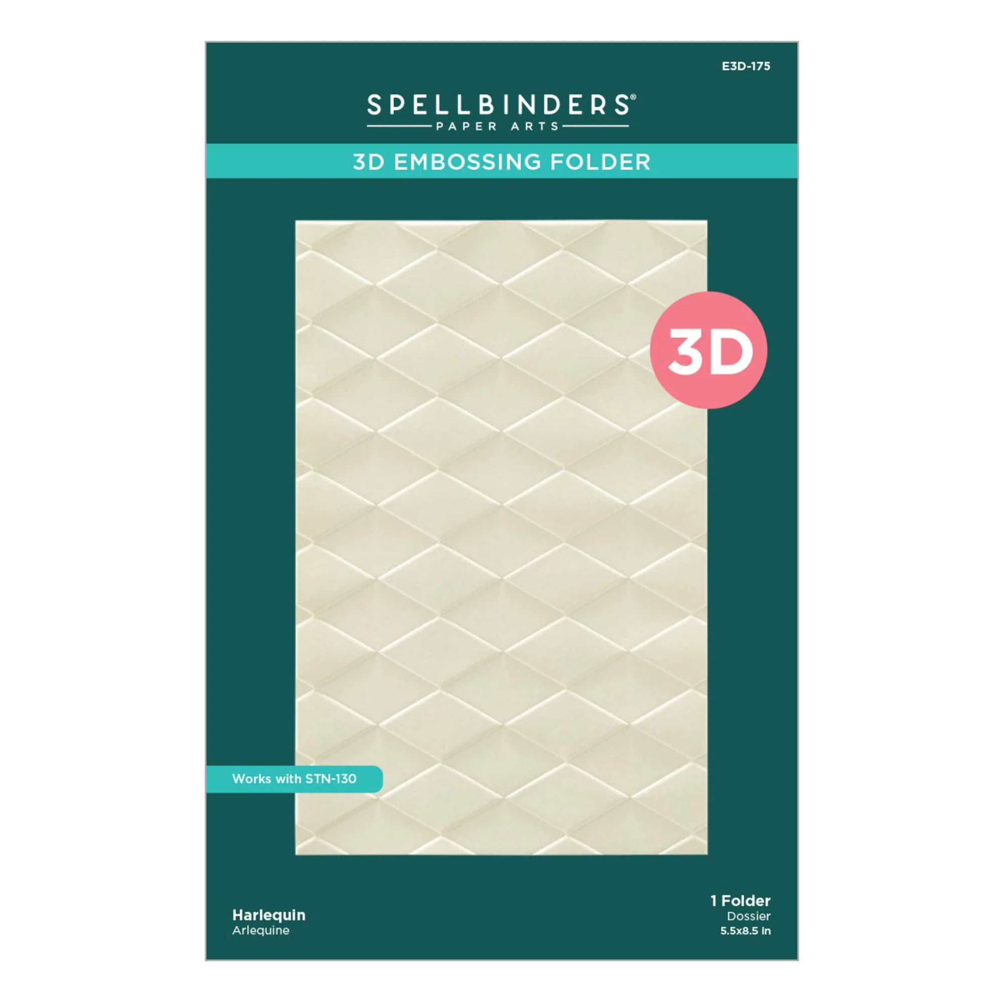Spellbinders- Harlequin - 3D Embossing Folder