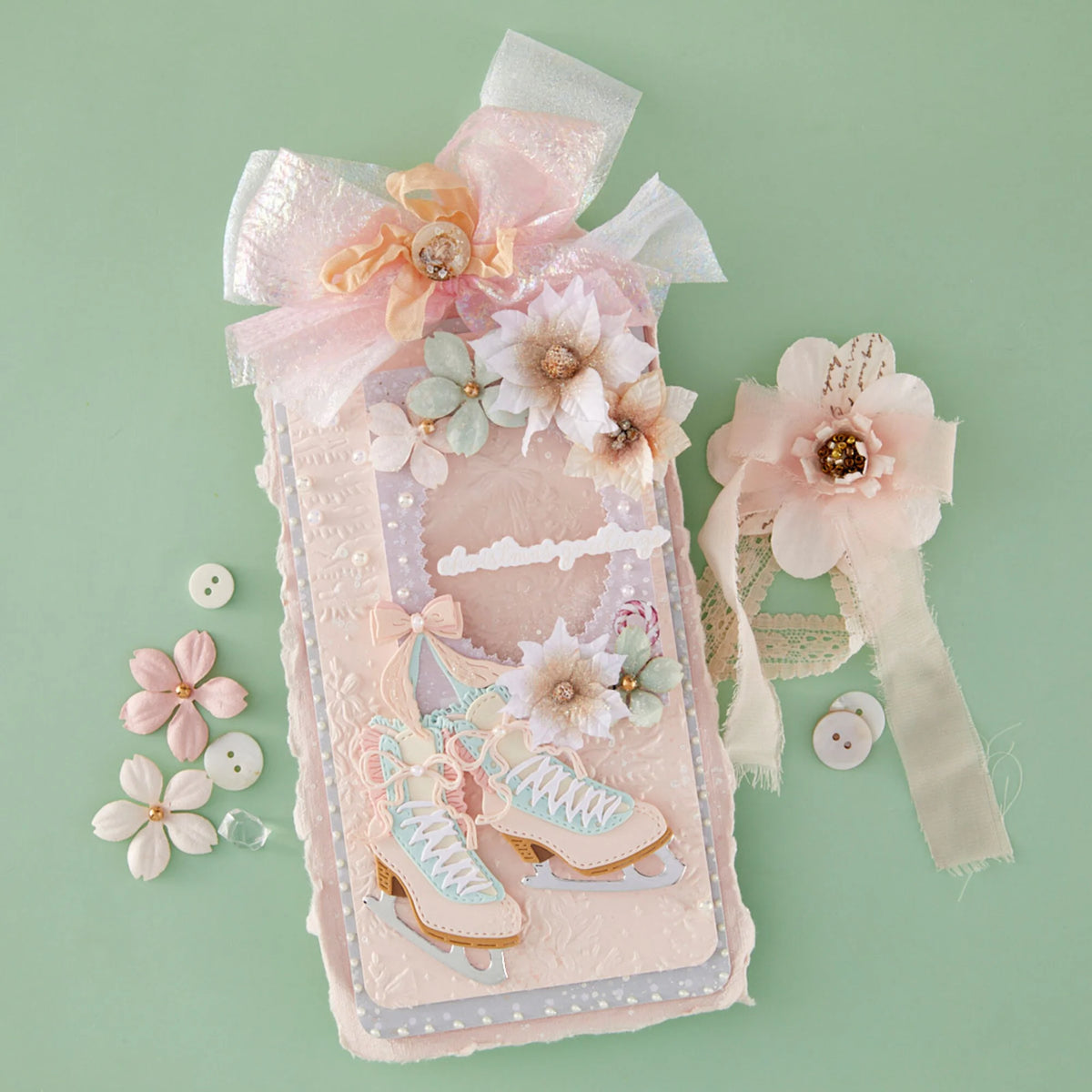 Spellbinders - Christmas Blush 3D Embossing Folder Sparkling Trees by Frank Garcia