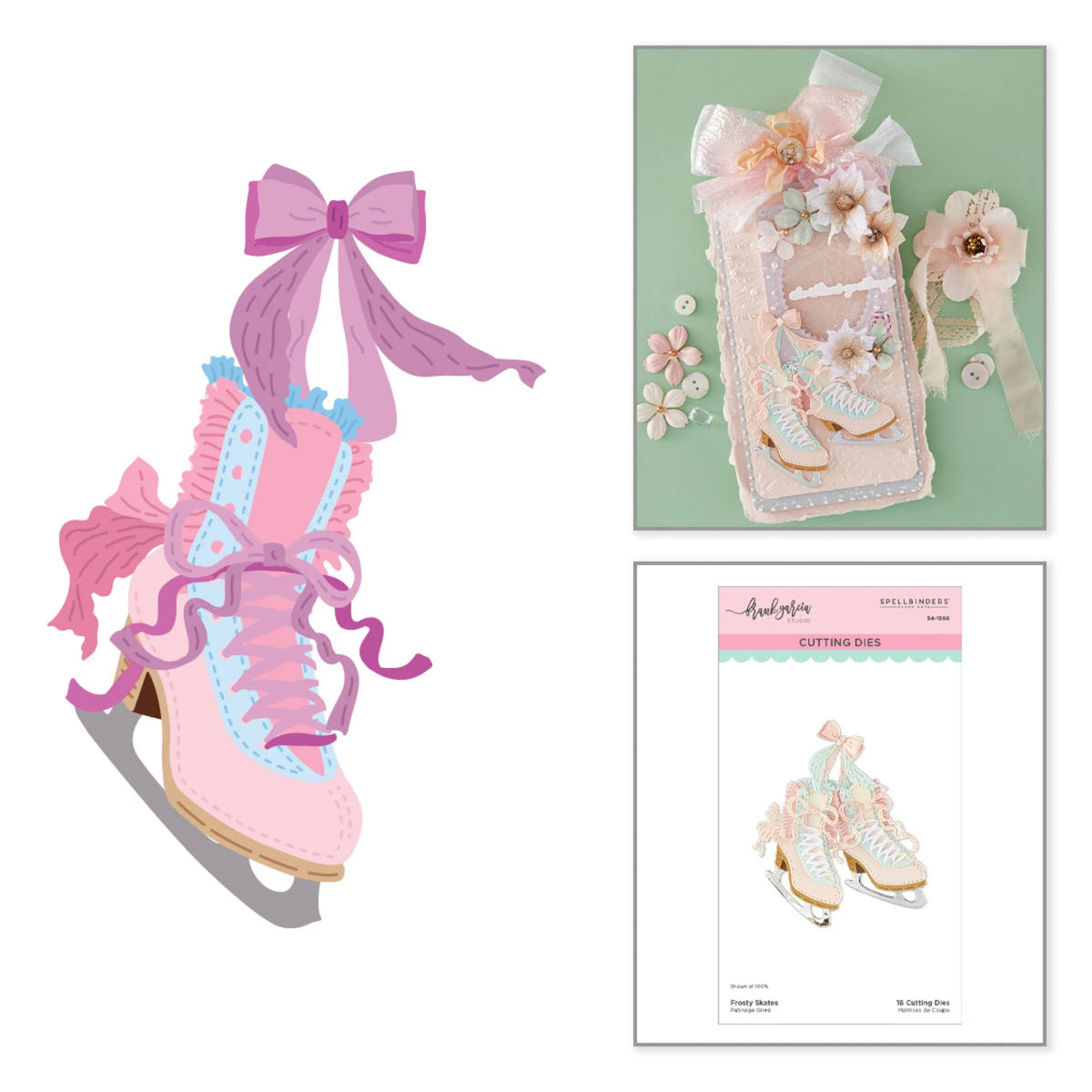 Spellbinders - Christmas Blush Etched Dies Frosty Skates by Frank Garcia