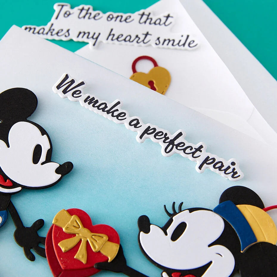 Spellbinders - Press & Foil Plate + Die set - Classic Mouse Love - Sentiments