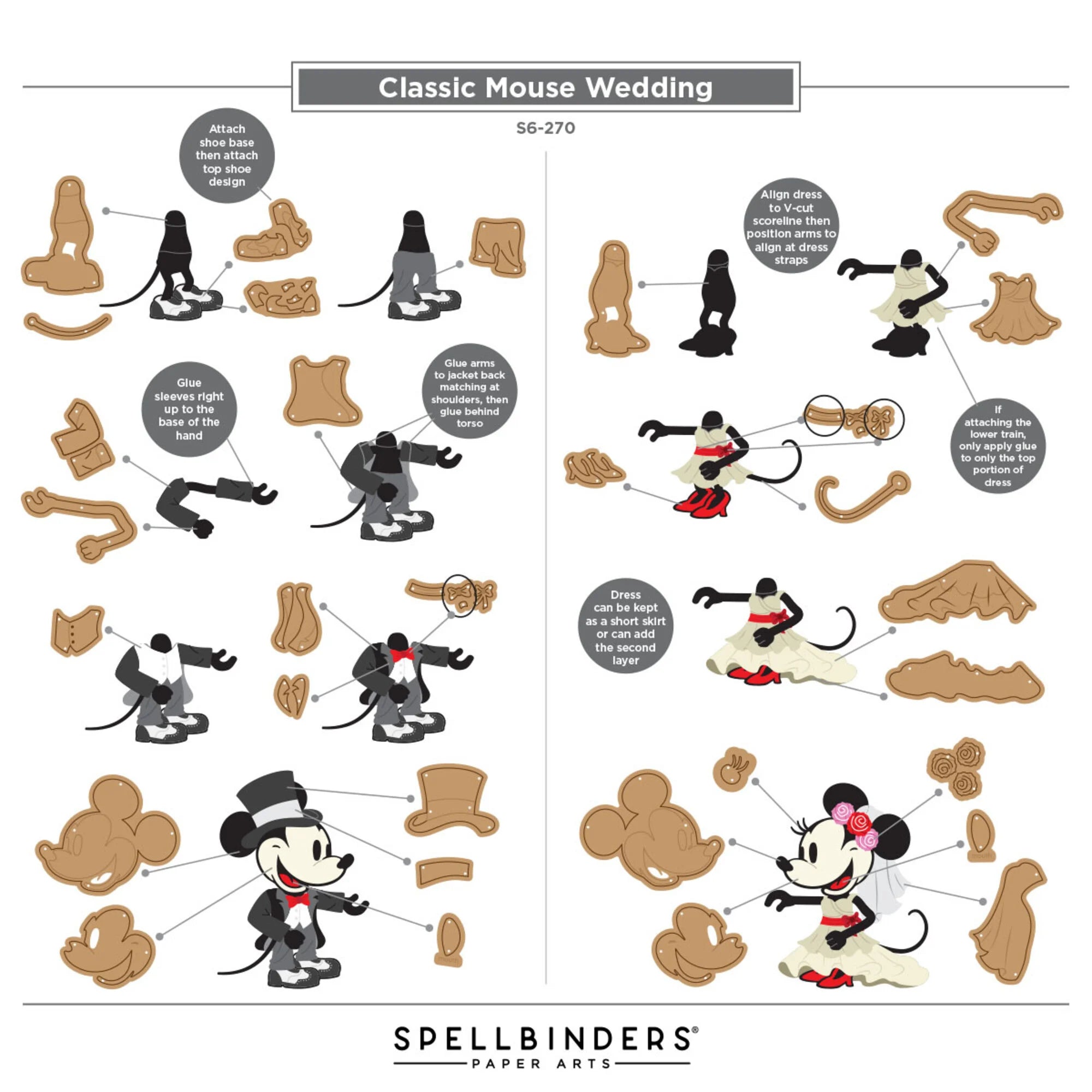 Spellbinders - Dies - Classic Mouse - Wedding