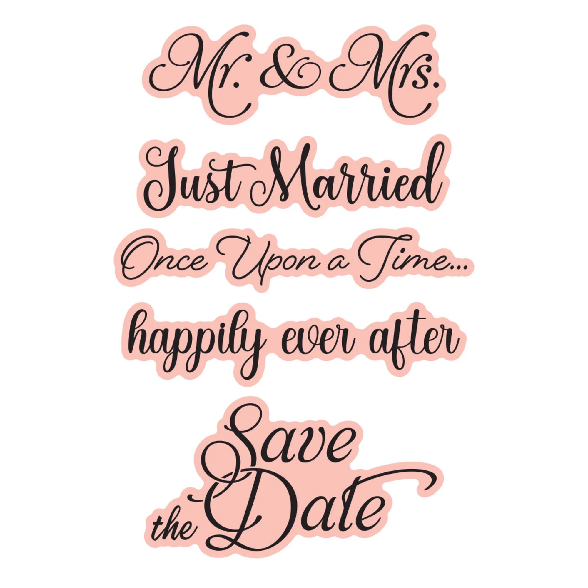 Spellbinders - BetterPress plate and dies - Classic Mouse - Wedding Sentiments