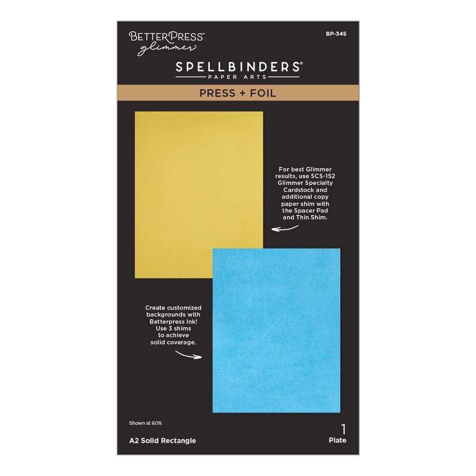Spelbinders - Create Your Way Everyday Press + Foil Plate A2 Solid Rectangle