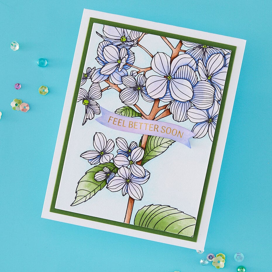 Spellbinders - Create Your Way Everyday Press + Foil Plates Thanks in Bloom