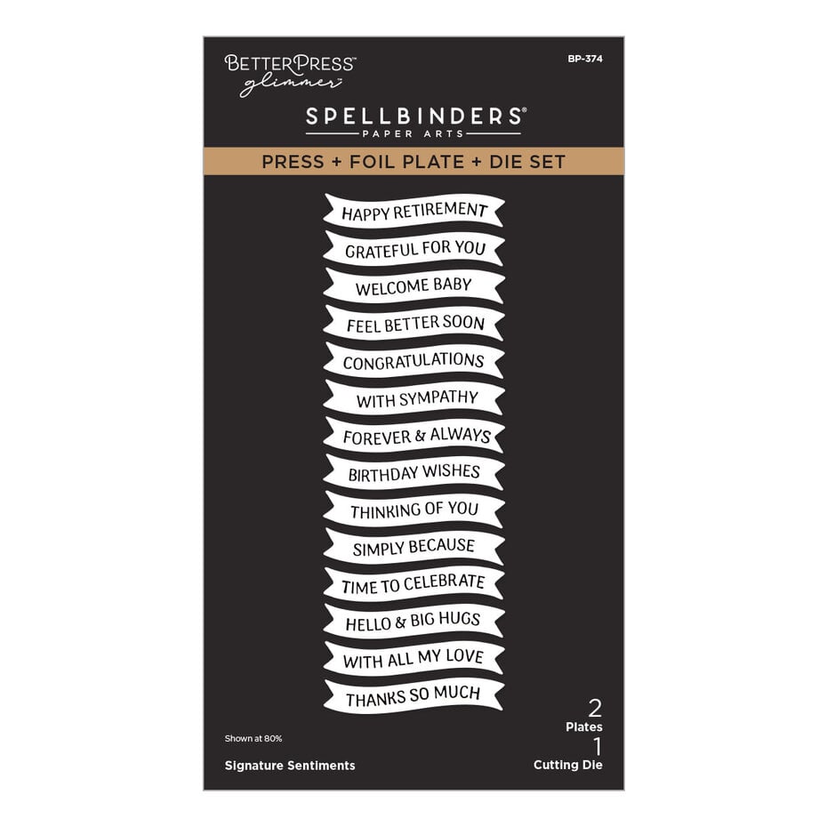 Spellbinders - Create Your Way Everyday Press + Foil Plates Signature Sentiments