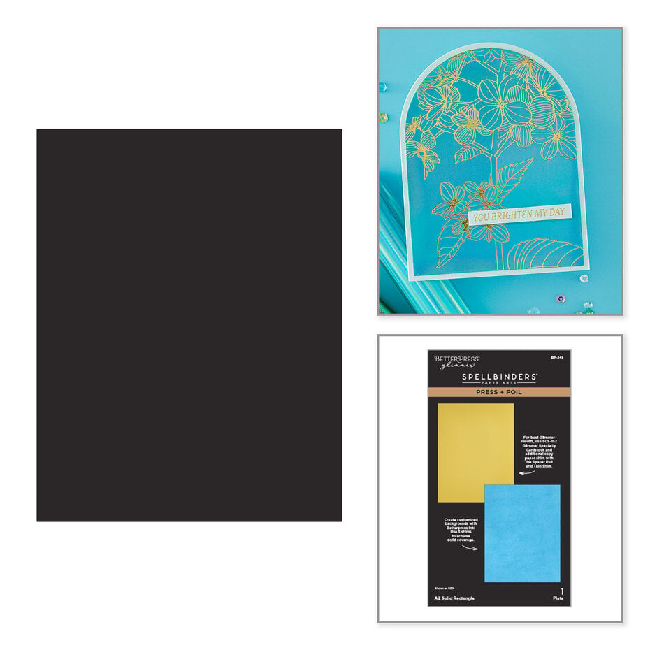 Spelbinders - Create Your Way Everyday Press + Foil Plate A2 Solid Rectangle