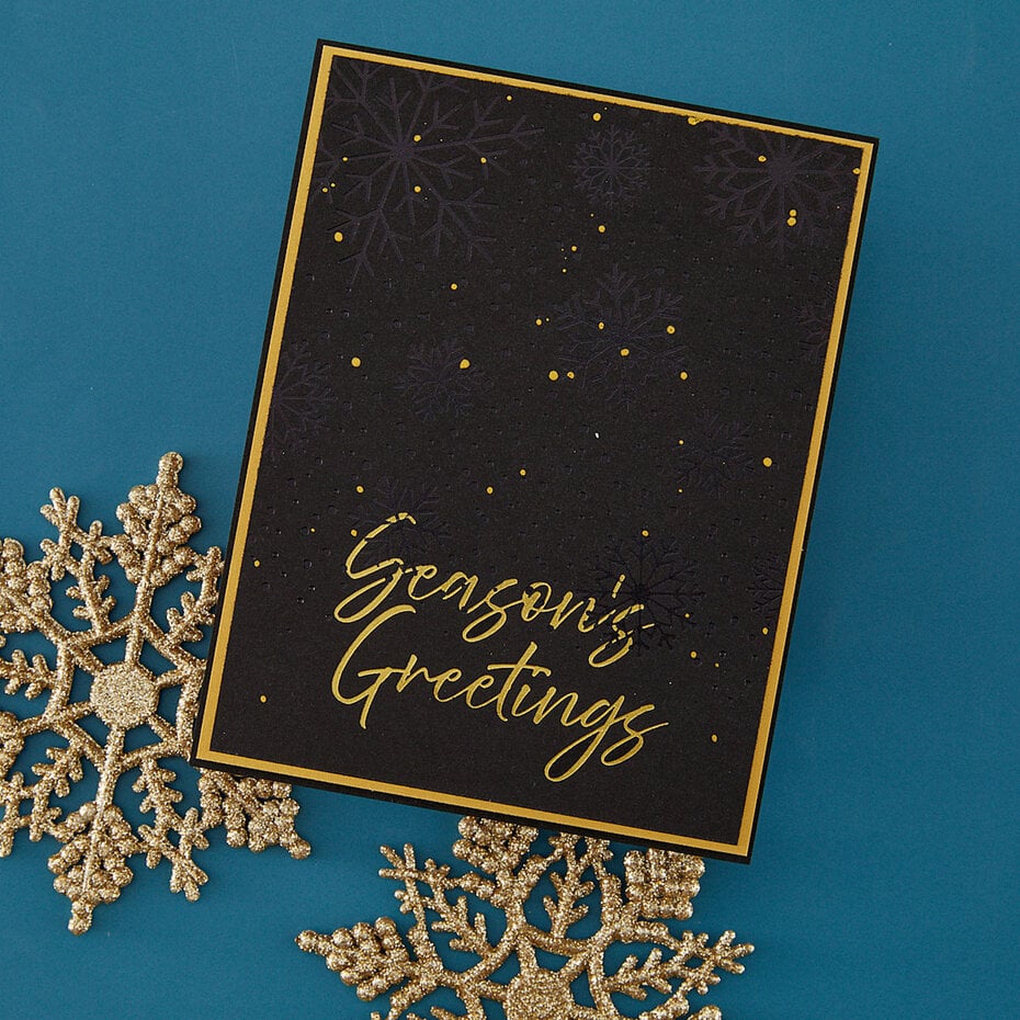 Spellbinders - Create Your Way Holiday Press + Foil Plate & Die Set Winter Peace