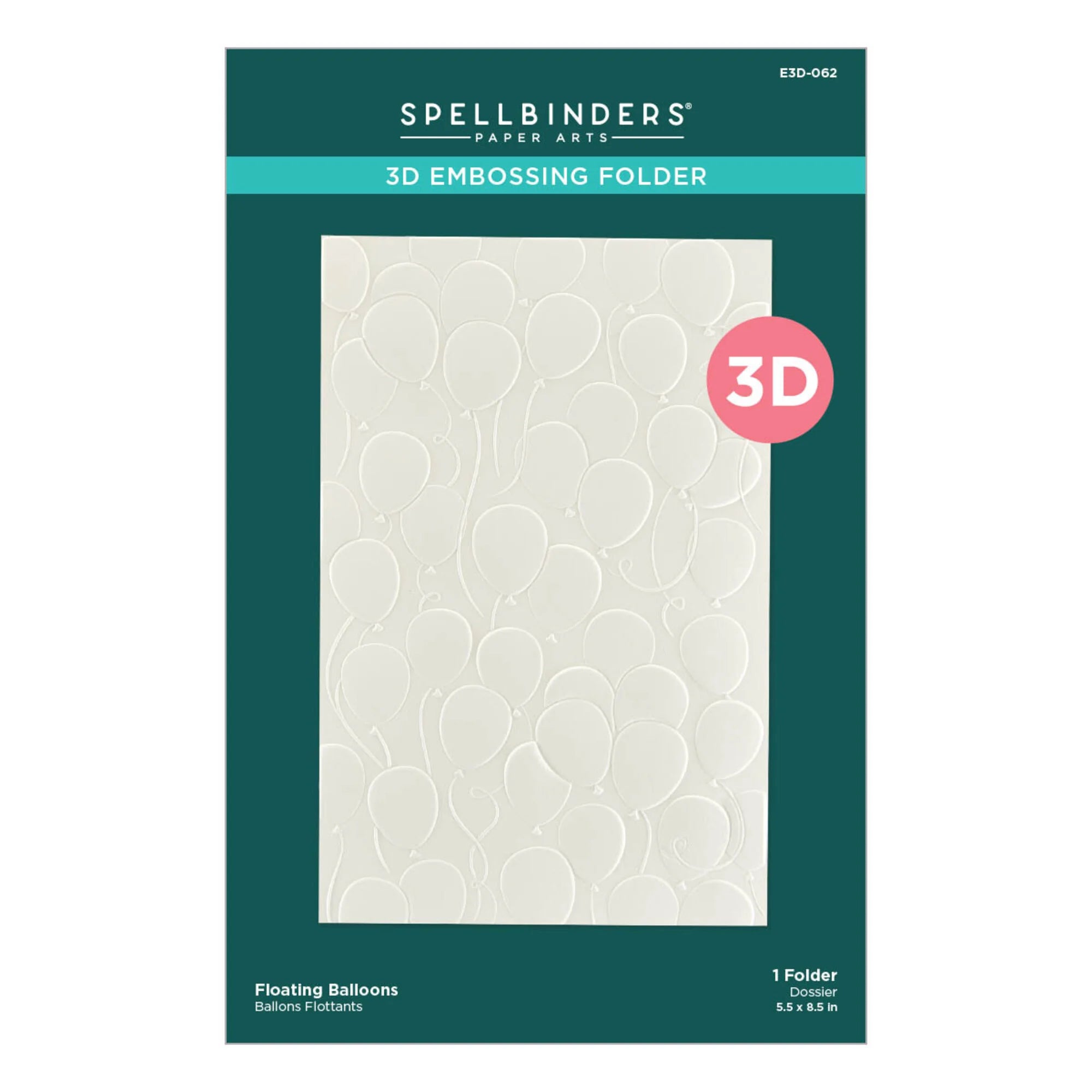 Spellbinders- Floating Balloons - 3D Embossing Folder
