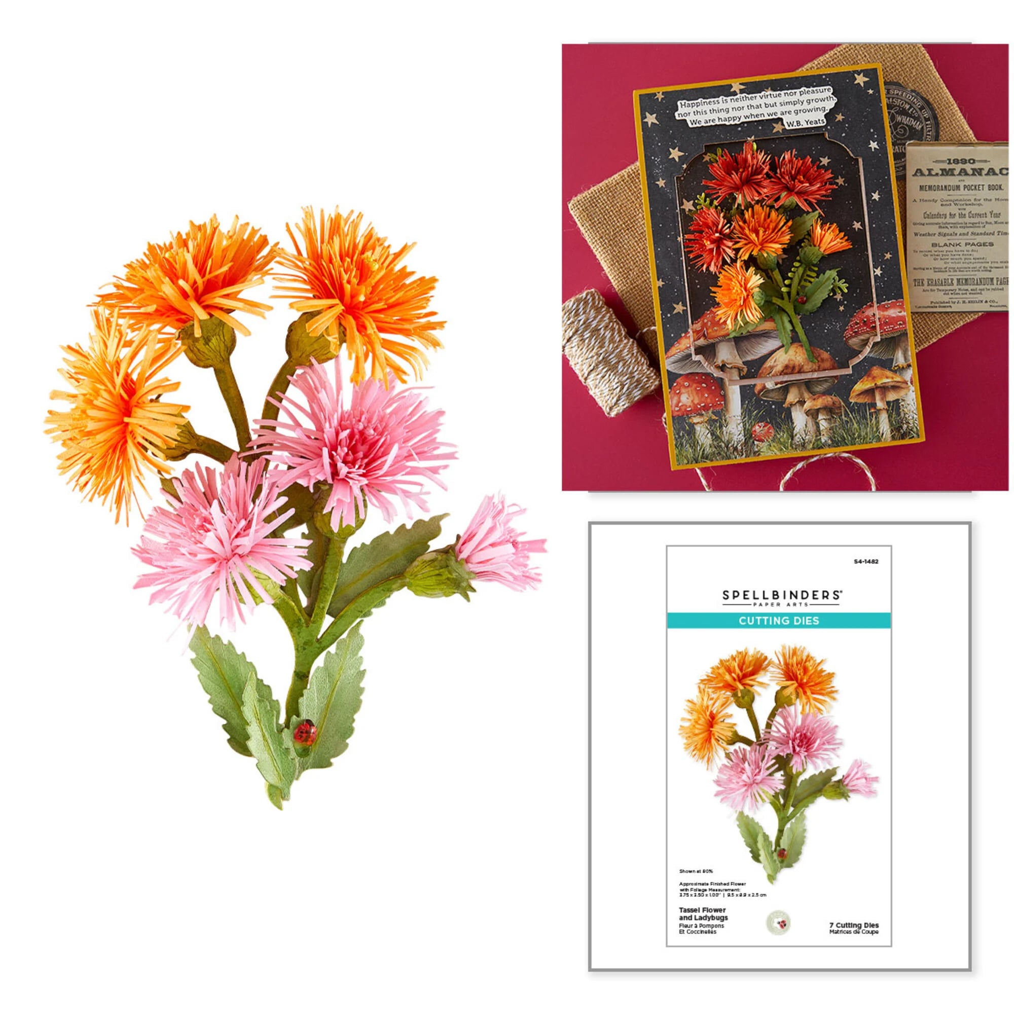 Spellbinders - Dies - Tassel Flower and Ladybugs