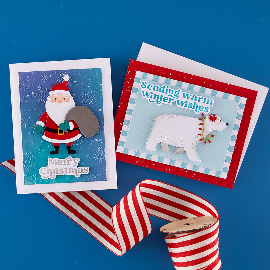 Spellbinders - Simon's Sentiments Press+Foil Plate & Die Set Wonderful Winter Sentiments by Simon Hurley